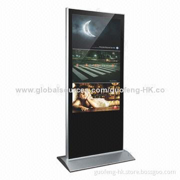 55-inch HD Floor Standing LED Advertising Digital Signage, 1,920-1,080P (X86), 100-240V AC, 60/50Hz
